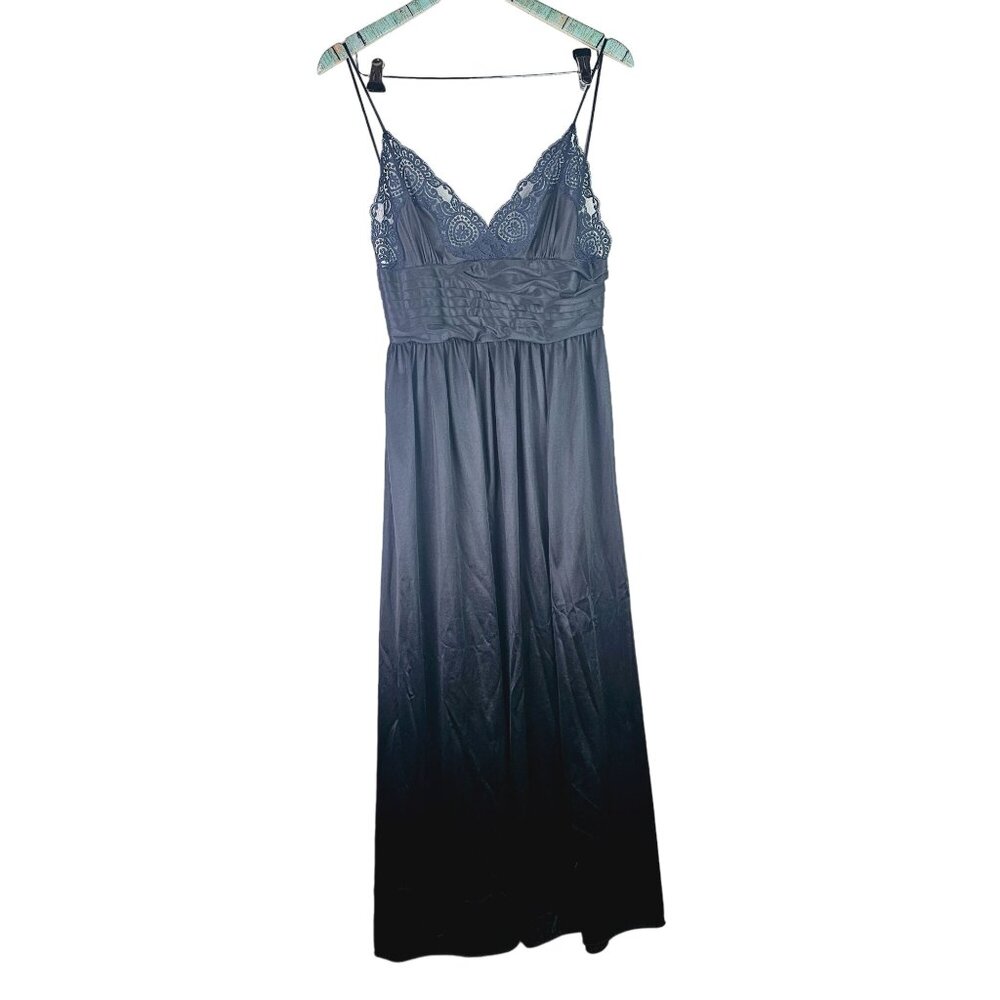 Vtg Rosa Puleo-Szule Lily of France Petite Nighty Strappy Black Slip Dress Sz S